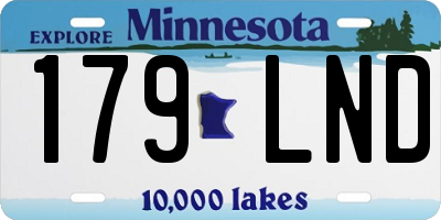 MN license plate 179LND