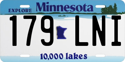 MN license plate 179LNI