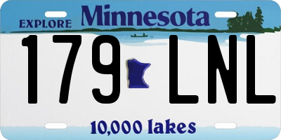 MN license plate 179LNL