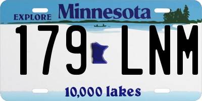 MN license plate 179LNM