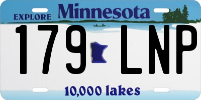 MN license plate 179LNP