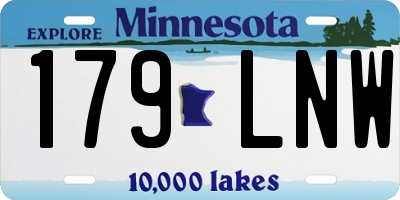 MN license plate 179LNW