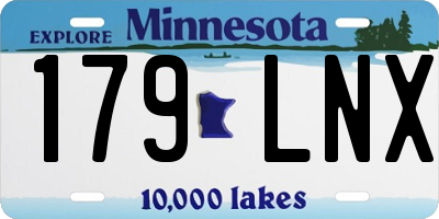 MN license plate 179LNX