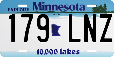 MN license plate 179LNZ