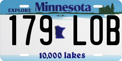 MN license plate 179LOB