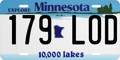 MN license plate 179LOD