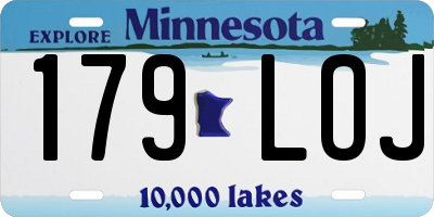 MN license plate 179LOJ