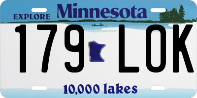 MN license plate 179LOK