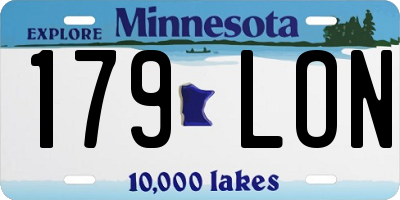 MN license plate 179LON
