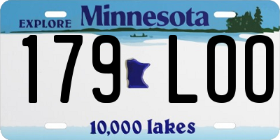 MN license plate 179LOO