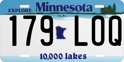 MN license plate 179LOQ