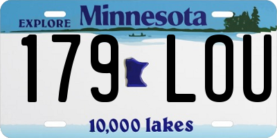 MN license plate 179LOU