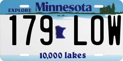 MN license plate 179LOW