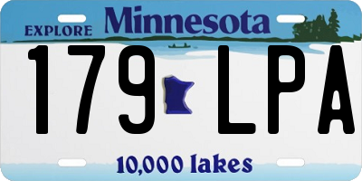 MN license plate 179LPA