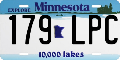 MN license plate 179LPC
