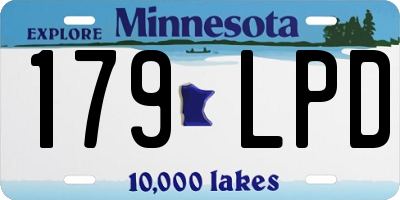 MN license plate 179LPD
