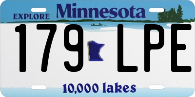 MN license plate 179LPE
