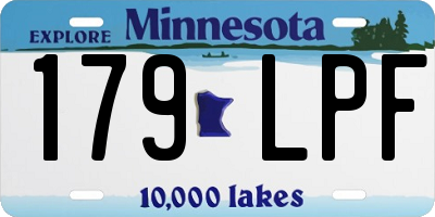 MN license plate 179LPF