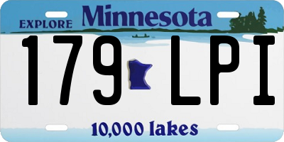MN license plate 179LPI