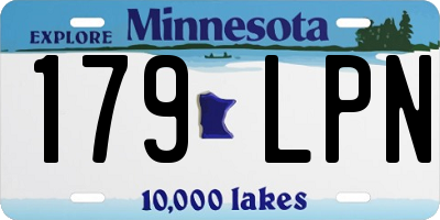 MN license plate 179LPN