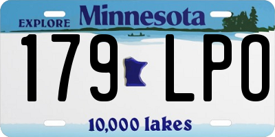 MN license plate 179LPO