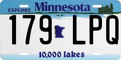 MN license plate 179LPQ