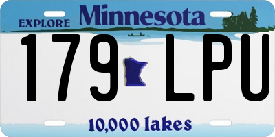 MN license plate 179LPU