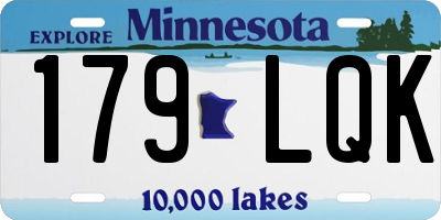 MN license plate 179LQK