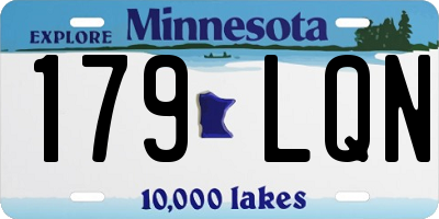 MN license plate 179LQN