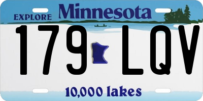 MN license plate 179LQV