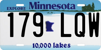 MN license plate 179LQW