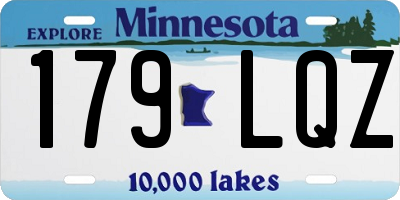 MN license plate 179LQZ