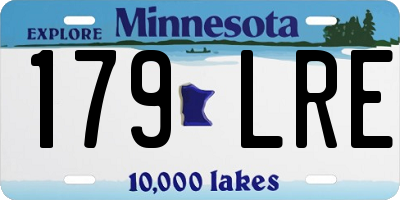 MN license plate 179LRE