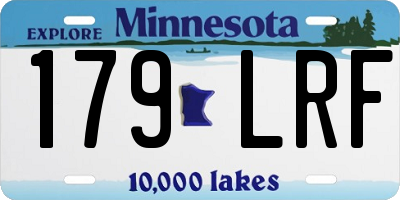 MN license plate 179LRF