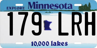MN license plate 179LRH
