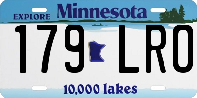 MN license plate 179LRO