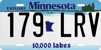 MN license plate 179LRV
