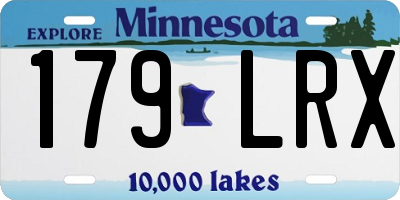 MN license plate 179LRX