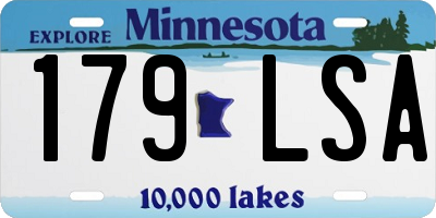 MN license plate 179LSA