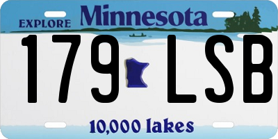 MN license plate 179LSB