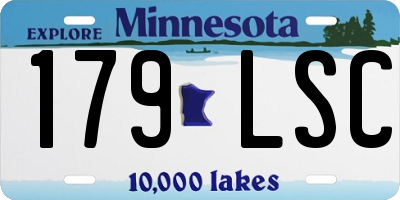 MN license plate 179LSC