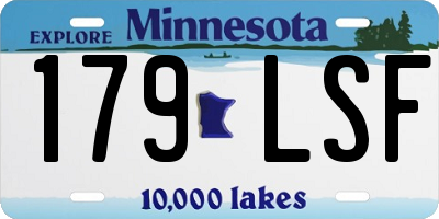 MN license plate 179LSF