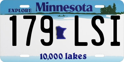 MN license plate 179LSI
