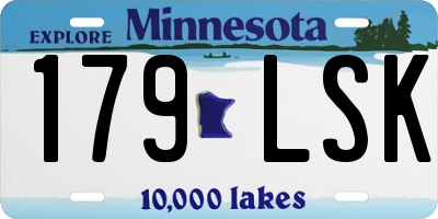 MN license plate 179LSK