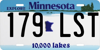 MN license plate 179LST