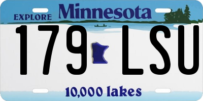 MN license plate 179LSU
