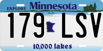 MN license plate 179LSV
