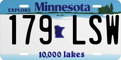 MN license plate 179LSW