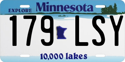 MN license plate 179LSY
