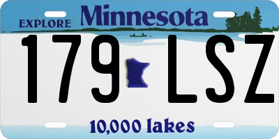 MN license plate 179LSZ